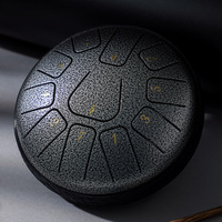 Raysen FS11-6 Tambour à langue 6'' 11 notes Yiwu Small Pearl avec sac de transport et mallette Tambour à langue Hluru