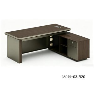 Escritorio Ejecutivo Moderno de Madera con Gabinete de Almacenamiento 38079-03-A28, Muebles de Oficina Independientes - Product Image 2