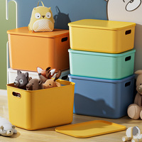 Caja de Almacenamiento de Plástico Multifuncional Moderna al por Mayor, Caja Organizadora Rectangular con Tapa para Escritorio, Cesta para Guardar Artículos Diversos y Aperitivos