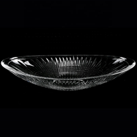 Ensemble de bols en verre taillé style arabe en forme de bateau, décor gravé, écologique, durable, pour servir les fruits, pour les fêtes, la table, la maison