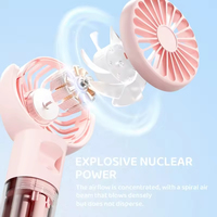 Ventilateur Brumisateur Portable Rechargeable à Batterie, Ventilateur Personnel Pliable à Brume d'Eau pour Refroidissement de l'Air