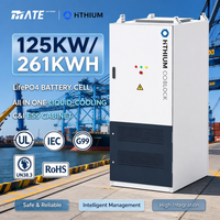 Système de stockage d'énergie BESS HiTHIUM 125 kW 261 kWh avec batterie LifePO4, refroidissement liquide, certifié UL1973, pour le décalage de charge des terminaux portuaires