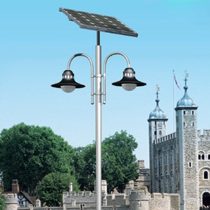 Lampadaire solaire LED à double tête, en alliage d'aluminium, IP65 résistant à l'eau, pour jardin, allée, éclairage extérieur, 3500K chaud - Product Image 6