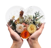 Moule à bougie en forme de cœur rond et Rectangle, moulage en résine époxy cristal, cristal, pour décoration de chambre, 50 pièces