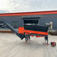 Vaglio Vibrante a Benzina/Alimentato da Trattore ad Alta Capacità per Legna da Ardere, Vaglio per Trucioli di Legno da 2560mm, Nastro Trasportatore di Scarti di Legno