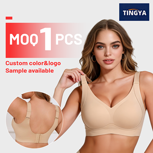 Fabricant de soutien-gorge Soutien-gorge souple sans fil doux pour la peau Soutien anti-affaissement pour soulever les seins affaissés Plus Sizer Bralette - Product Image 2