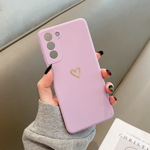<span class=keywords><strong>Coque</strong></span> de téléphone givrée en TPU souple avec motif cœur estampé or pour <span class=keywords><strong>Samsung</strong></span> S25 S26 Ultra S24 FE – Étui économique - Product Image 5