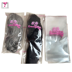 RD Luxury Hair Custom Clear Opp Bag For Wig Heat Seal <b>Packaging</b> <b>Printed</b> Logo Fashion Accessories Disposable - Product Image 5