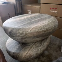 Mesa de Centro de Estilo Wabi-Sabi, Inspirada en la Italiana, de Lujo Ligero, con Orificios de Ventilación, de Plástico Reforzado con Fibra de Vidrio, de Alta Gama, Artística