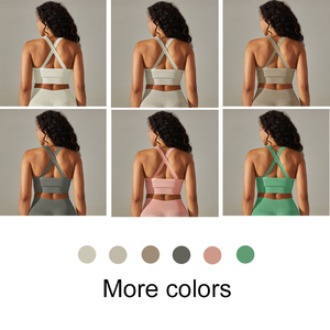 Logo personalizzato Fitness <span class=keywords><strong>Leggins</strong></span> 4 pezzi Sport Activewear personalizzato Set da palestra donna - Product Image 4