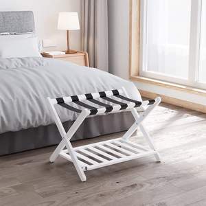 <span class=keywords><strong>Porte</strong></span>-bagages d'hôtel moderne, version épaissie, en bois de bambou, pliable, support de rangement pour la chambre à coucher - Product Image 5
