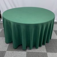 Nappe de table ronde en polyester de qualité supérieure, très vendue, 120 pouces, pour mariage, fête, banquet, événements