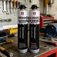 MU CHAO A22 750ml Mastic polyuréthane noir imperméable pour fenêtres et projets extérieurs