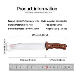 Navaja de Bolsillo Personalizable de Acero Inoxidable D2 con Punta Caída, Mango de Madera, para Uso Táctico, Supervivencia, Caza, Bricolaje e Industrial, OEM Disponible 1 - Product Image 6