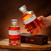 Bouteilles de vin personnalisées Mountain Base 250ml 500ml 750ml, bouteilles en verre pour whisky, brandy, rhum, spiritueux, vodka, gin