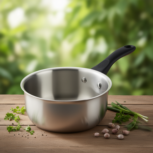 Pentola per salse Garinox in acciaio inossidabile da 1,5 litri con manico nero per cucinare - Product Image 3