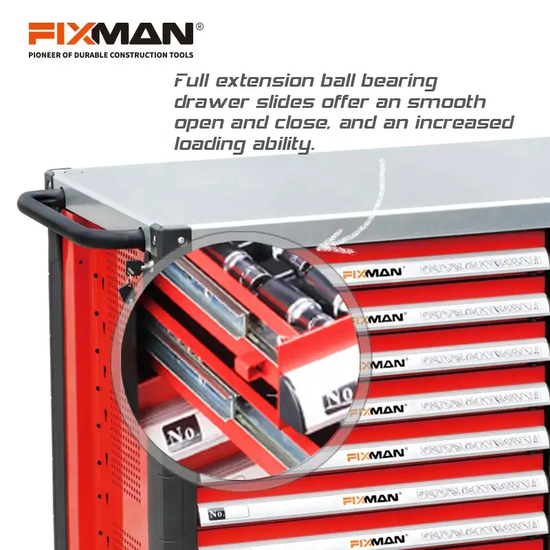 FIXMAN — chariot de rangement à 7 tiroirs, boîte à outils en acier, commode armoire avec outils, vente en gros