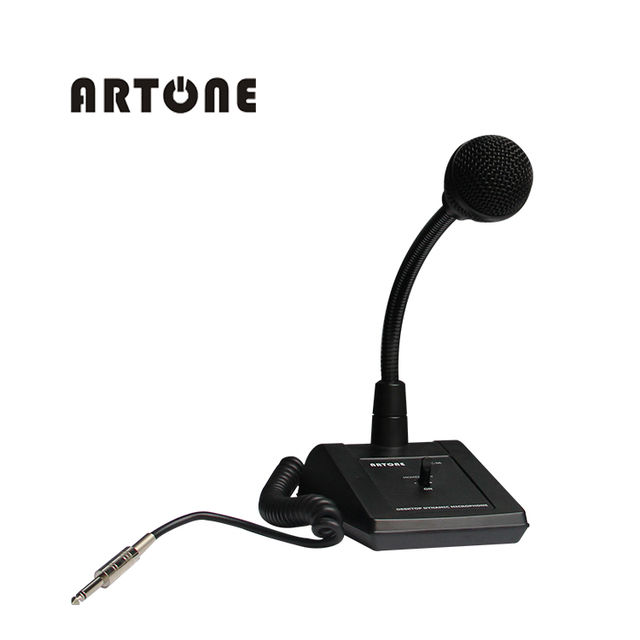 PA System Goose-neck Desktop PTT Microphone Dynamic Metal Tube MIC-66 With Wired