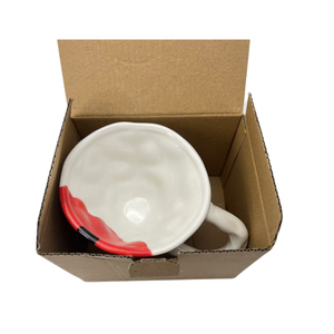 Tasse à dessert en céramique de style européen, irrégulière, motif floral, tasse à café en céramique, coupe à glace sur pied haut - Product Image 6