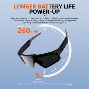 Custom Logo Smart AI Glasses Full Function AI Assistant 1080P HD Video IPX-5 Waterproof Magnetic Charging <b>Phone</b> Call Music - Product Image 6