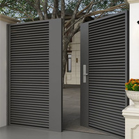 Elektrische cantileverpoort van aluminiumlegering, lineaire poort, spoorloos schuifpoort ontwerp voor toepassingen in binnenplaatsen, villa's, scholen en omheiningen.