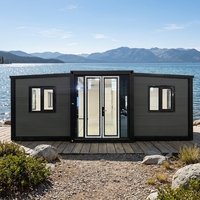 Maison conteneur extensible à prix abordable, 3 pièces, deux étages, entièrement équipée, salle de bain et cuisine intégrées, design moderne, Chine
