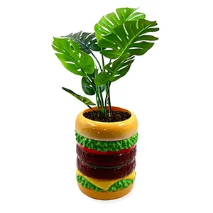定制创意食品形状花盆汉堡树脂花盆多汁植物花盆花瓶家居装饰