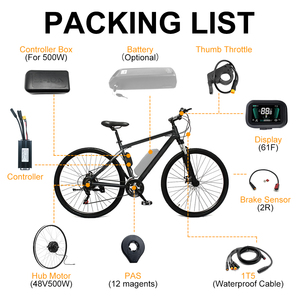 GreenPedel 500w Rear Hub Motor Electric Bicycle Set <strong>UK</strong>/FR Warehouse Wholesale Hot Sale 48v <strong>E</strong>-<strong>bike</strong> Brushless <strong>E</strong>-<strong>bike</strong> <strong>Kit</strong> with LCD - Product Image 6