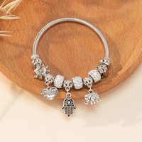 Date Couronne Coeur Serrure Trèfle Pendentif Bracelets Fine Fatima Chaîne Charme Bijoux pour Femmes Élégant Mode Charme Bracelet Bracelet