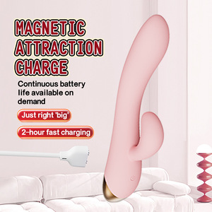 Vibromasseur pour adultes en silicone multicolore avec fonction de chauffage, commande par bouton, 50 dB silencieux - Product Image 2