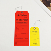 Étiquette de vêtement transfrontalière en papier manila renforcée avec œillet et ficelle métallique, couleur variée