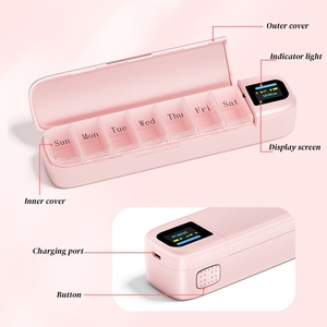 アラームとアプリ付きスマートピルオーガナイザー、Bluetoothウィークリーピルボックス、1日1回の服用、7日間のピルケース、旅行用薬収納ボックス - Product Image 4