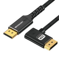 Câble Mâle vers DP 16K tressé haute vitesse compatible avec TV, moniteur, ordinateur portable, home cinéma, ordinateur