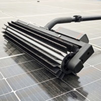 Machine de nettoyage de panneaux solaires SUNNOVA N1 à entraînement direct, moteur électrique, alliage d'aluminium, batterie 24V/28Ah, nettoyage à sec et à l'eau, efficace