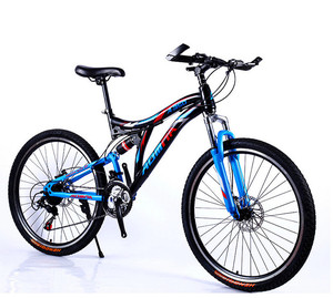 Vtt suspendu 26 pouces avec pneus larges, vélo de descente en montagne à suspension complète, pneus larges, <span class=keywords><strong>promotion</strong></span> de noël, 4.0 - Product Image 6