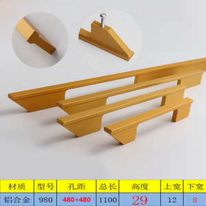 Modern Minimalist Aluminum Alloy Drawer Cabinet <b>Door</b> Handle Antique Bronze Oxidation Electroplating Durable Bar Shape - Product Image 3