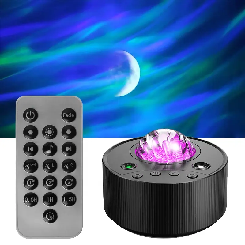 Hot Selling Remote Controlled Timing LED Flowing Aurora Laser Galaxy Sky Projector Star Starry Night Light Projector with Music