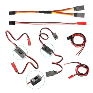 Remote Control connector Cable JST Battery connector RC Switch Battery on/Off with JR Futaba motor lead adapter power switch
