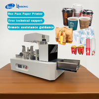 Impresora de Inyección de Tinta Automática de Escritorio Lansong Mini, Tinta de Colorante a Base de Agua para Impresión en Papel, Bolsas de Kraft, Servilletas