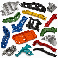 Braket Panel Bodi Struktural Logam Lembaran CNC Otomotif, Penguatan, Lapisan Bubuk Warna-warni, Baja Kekuatan Tinggi, OEM
