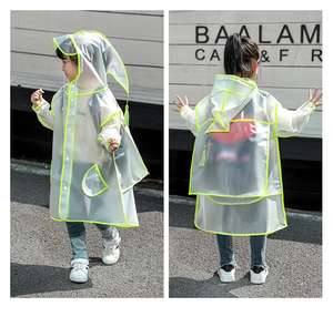 Vêtement de pluie pour enfants en gros, imperméable, doux, en <span class=keywords><strong>EVA</strong></span>, veste de pluie adorable pour filles, pour le camping, les voyages, la pluie - Product Image 6