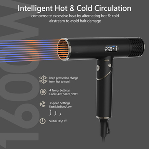 Sèche-cheveux professionnel multifonctionnel pliable à poignée, haute vitesse BLDC 110000 tr/min, pour usage en salon - Product Image 2