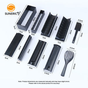 <span class=keywords><strong>Kit</strong></span> de découpe de <span class=keywords><strong>sushi</strong></span> en plastique Abs de qualité supérieure Outils de moulage de rouleaux de riz pour sushis de cuisine - Product Image 3