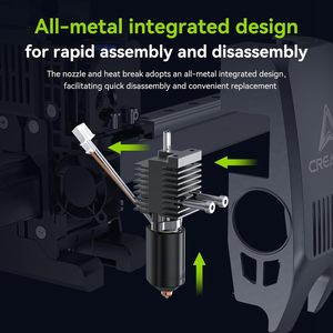 Kit de bloc chauffant en céramique métallique Creality K2 Plus, Hotend résistant aux hautes températures 350C pour imprimante 3D - Product Image 4