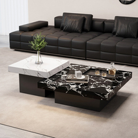 Ensemble de table basse en travertin Dragon Mart meubles Design de Dubaï Table basse d'art de sable de style marocain Beige