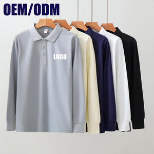 OEM/ODM Long Sleeve Polo Blank <b>T</b>-<b>Shirts</b> Bulk Print Logo Premium Homme <b>T</b> <b>Shirt</b> Wholesale Customized Plain Tshirts For Men - Product Image 1