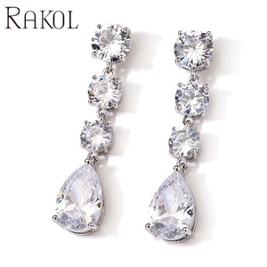 RAKOL EP1180 2025 Fine Jewelry fashion Rhinestone Wedding <b>Bridal</b> <b>Earrings</b> - Product Image 3
