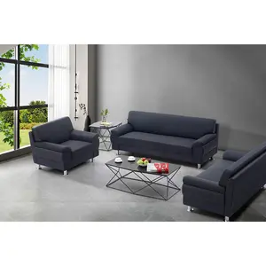 Cheep hiện đại sofa văn phòng đồ nội thất phòng rắn khung gỗ 3 chỗ sofa da