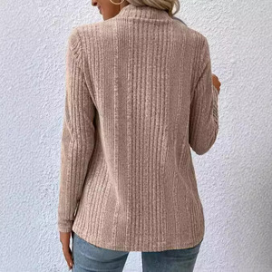 Meistverkaufte Damen Langarm-Strickjacke, Dünne Lose Einfarbige Oberteile, Damen Frühling-Herbst Hemden - Product Image 4