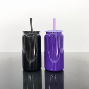 New Arrival 16Oz Blank Purple Tumbler Can for Sublimation Printing <b>Double</b> <b>Walled</b> Drinkware <b>Mug</b> With Lids and Straws - Product Image 2